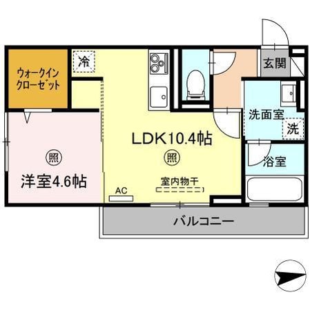 グランプレミア新開の物件間取画像